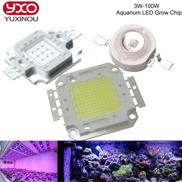 【Topnotch Store】High Power Royal Blue LED Aquarium Grow Chip 440nm 450nm 5W 20W 30W 50W 100W COB LED Emitter Bulb for DIY LED Light