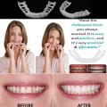 【Hengli jewelry story】Whitening Snap Perfect Smile Denture Teeth Comfort Fit False Teeth Reusable Teeth Cover Adjustable Flex for Upper One Teeth Dent. 
