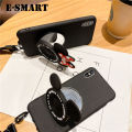 Phone Case Realme C25S / Realme C25 Back Cover Cute Cartoon Camera Stand Holder Silicone Soft Cases for Realme C25S / Realme C25 Makeup Mirror Phone Cover Case. 