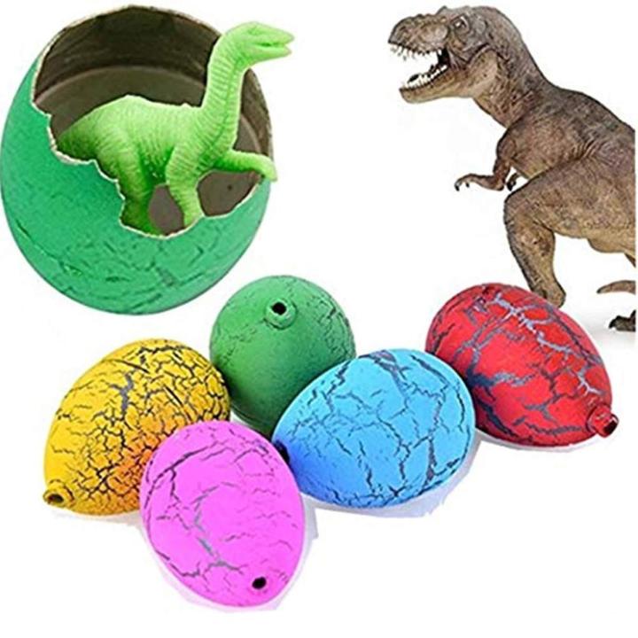 1 【FUN LIVE】 10Pcs/Lot Novelty Gag Toys Children Toys Cute Magic Hatching Growing Animal Dinosaur Eggs For Kids Educational Toys Gifts GYH