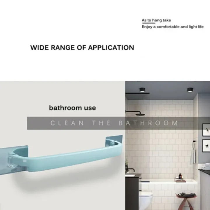 Towel%20Household%20Facks%20And%20Kitchen%20Towel%20Plastic%20Wall%20Mounted%20Home%20Bathroom%20Frame%20Adhesive%20Simple%20Bathroom%20Dispenser%20Hanging%20Towel%20Rack%20Kitchen%20-%20Image%204