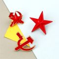 Raised Fist of Solidarity Enamel Pin Soviet Union Star Retro USSR Symbol Brooches Bag Hat Clothes Lapel Pin Badges Jewelry Gifts. 