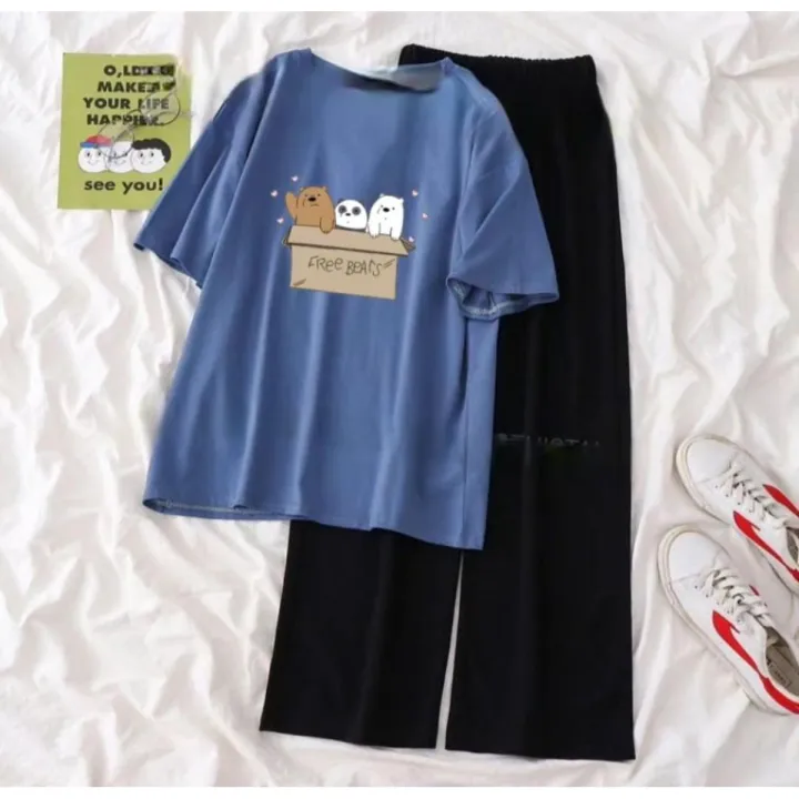 Summer%20Soft%20And%20Casual%20Suit%20Half%20Sleeve%20Tshirt%20And%20Flapper%20Trouser%20combo%20For%20Women%20And%20Girls%20-%20Image%202