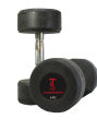 1kg Rubber Coated Dumbbells, 1kg dumbells Pack of 2 - Black. 