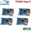 1/4PCS TP4056 Type-C Lithium Battery 18650 Charger Module 1A With Battery Protection Type C BMS. 