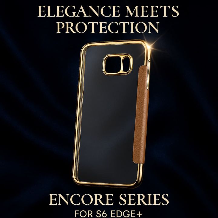 XUNDD Flip Cover for Samsung Galaxy S6 Edge plus  (Gold )