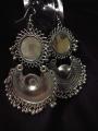 Antique mirror jhumkay. 