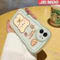 JIUMOO For iPhone 7 Plus iphone 8 Plus Case Cartoon Cute Japanese and Korean ins: Bears Cream Wave Border Soft Clear Shockproof Phone Cases Creative Camera Transparent Casing Simple Silicone Protective Cover. 