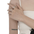 [ New ]J1291  Women's Korean-Style Simple All-Matching Hollow Damaged Ring in Opening Shell Pearls Thin Ring. 