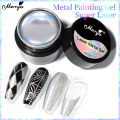 Monja 3Pcs/set 5ml Nail Art Metal Gel Liner Mirror Painting Glitter Gel Polish Chrome Super Bright Effect Painting Drawing Line French Acrylic Soak Off UV LED Varnish DIY Nail Art Tool. 