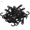 3X 50pcs Plastic J Hooks Fasteners Socks T-Shirt Clothing Display Hanger Black. 