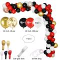 112 Pcs Red Black and White Balloons Garland Arch Kit Casino Theme Party Night Balloon Wedding Birthday Party Decorations. 