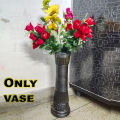 Long Style Unbreakable Plastic Vase For Artificail Flower & Plants (Only Vase) - Black. 