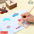 Dotz Brand Baby Toys School Paint Tools Educational Coloring Book Paint Learning Coloring Board Drawing Board Wooden Drawing Toys. 