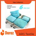 A.R.G TEXTILE |6pcs Set Travel Suitcase Organizer Bags Luggage Packing Cubes For Travel Organizer Storage Shoe Clothes Luggage Organizer Bags. 
