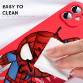 For Vivo V20 2021 Cartoon Spper Hero Spiderman Spider Man Side Design Phone Case Square Edge Pattern Liquid Silicone Casing Full Cover Camera Shockproof Protection Case. 