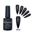 KWEEN Jet Black UV/LED Gel Nail Polish ,UV LED Gel Varnish Soak Off Nail Art Gel Polish. 
