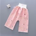 Children's Cotton Training Pants Cloth Diaper Skirt Washable Waterproof Reusable Diaper Pants High Waist Diaper Skirt. 