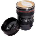Camera Lens Shaped Coffee Mug Cup - Black. 
