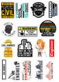 10 / 15 Pcs Civil Engineering Sticker Pack – Construction, Tools, Site Life – Laptop Stickers, Stickers, Decals, Mobile Stickers. 