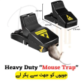 Heavy Duty Mouse Trap Mice Catcher High Quality Plastic Reusable Convenient Effective Black Stainless-Steel Springs Rat Killer For Households Eliminates Faster Than Other Indoor and Outdoor. 