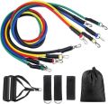 Resistance Bands Power Workout Pull up Exercise Band Set 11 Pcs/Set Latex Pull Rope Fitness Elastic Stretchable Bands with Door Anchor Handles & Ankle Straps Muscle Training Equipment Yoga Resistance Tubes Gym Equipment for Home Workout, Physical Therapy. 