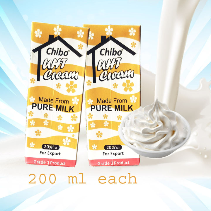 Chibo UHT cream MILK PACK CREAM pack 0f 3 (200)ML Made from pure milk 20% fat for export Grade 1 product Extra honey flavor orignal imported in lowest price