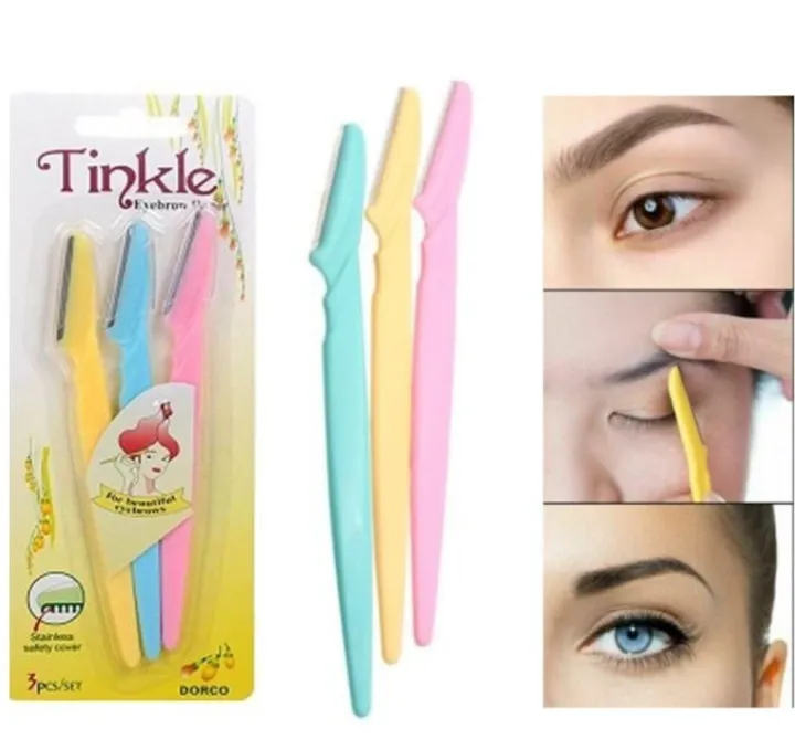 PACK OF 3 EYEBROW TINKLE RAZOR Hair Remover For Women and Men (3 Razors ...
