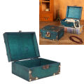 Wood Treasure Box With Combination Lock Handcrafted Reinforced Corners Spare. 