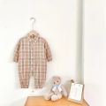 Sanlutoz Fashion Plaid Baby Boy Bodysuit Long Sleeves Newborn Baby Clothing Cotton Infant Bodysuit for Boys. 