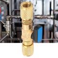 Brass Refrigeration Ball Valve Adapter Refrigerant Ball Valve Connector G1/4''. 