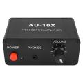 ZOROOM AU-10X NE5532 Audio Signal Preamplifier Headphone Pre AMP Board Gain 20Db RCA 3.5MM Volume Control Tone DC 12V. 