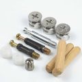 Eccentric Wheel Nut Connection Self Tapping Rod Desk Link Fixer Furniture Screw Connecting Rods Furniture Connector Nut Connectors for Cabinet. 