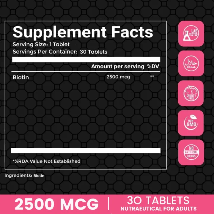 "DR%20MED%20Biocon%20Biotin:%20Biotin%202500MCG,%20Supplement%20for%20Hair%20Growth,%20Strong%20Hair%20and%20Glowing%20Skin,%20Fights%20Nail%20Brittleness,%2030%20Biotin%20Tablets%20(Its%20Wholesale%20Price)%20-%20Image%208