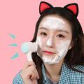 2-in-1 facial cleansing brush, silicone manual Double-sided Facial Cleansing Brush and Pore Cleansing Face Brush, deep cleansing skin keratin cleaning system, super soft massage pores, suitable for all types of skin (pink). 