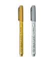 Metallic Craftwork Pen Gold Silver Color Art Marker Liner for Signature Drawing Painting Decoration Water Based School F271. 