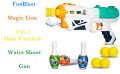 2 in 1 Water Shoot Gun with 3 Bowling Pins & 6 Soft Ball Bullet Toy Gun, Dual Function 6 Ball & Water Shoot Gun Toy - Shooting Gun Toys for Boys,Kids,Children - Multicolor. 