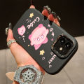 AMORVOR Case for Vivo Y16 Cute Bow-Knot Kirby Back Cover Pattern Luxury Plating Metal Lens Soft Liquid Silicone Case. 