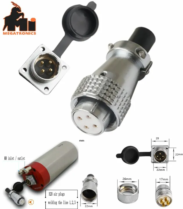 H20-4 aviation plug Engraving machine spindle motor aviation plug core ceramic