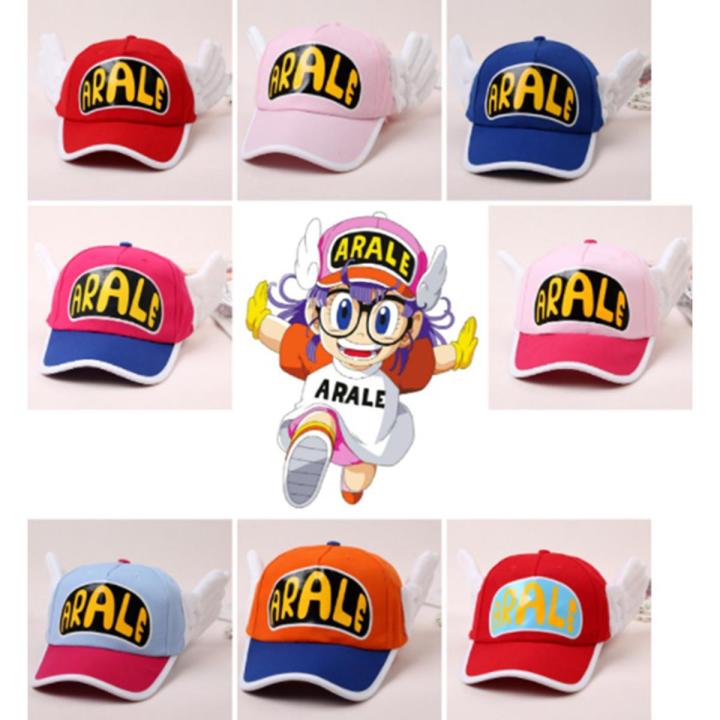 Cute Dr.Slump Arale Cute Angel Wings Anime Cosplay Hats Baseball Cap Sun Hat Gift Adult Children Kawaii Cartoon Accessories