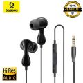 Baseus Encok HZ20 Wired Earphones 3.5mm with High Bass, Braided Cable Low Latency HiFi Sound Handsfree. 