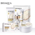 Bioaqua Pack of 6 Rice Raw Pulp Whitening Skincare Products Set. 
