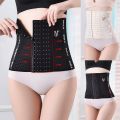 Breathable Waist Tummy Girdle Belt Sweatband Waist Trainer for Women Body Slimmers for Women Slimming Waist Trainer for Women Front Buckle Six Breasted Slimming Belt. 