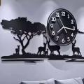 fancy jungle theme wooden clock for home & offices DIY 3d design wooden watch  for decoration of walls  wooden wall clock stylish design  wooden wall clock for home decor  office decor and for gift new trendy style wall clock for living room. 
