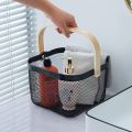 Techmanistan Square Metal Mesh Basket with Wooden Handle, Cute Garden Harvest Fruit Egg Basket, Multipurpose Baskets Picnic Basket. 