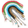 8mm 99 Beads Crystal Prayer Beads Tasbih Tasbeeh Masbaha Bracelet Islamic Muslim, With Free Gift for Kids (Sticker, Golden Scarf pin, Balloon, Pair of Girls Hair Poni) By Mall City Zone. 