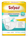 Sofped Adult Diaper Economy Pack - Size XL 10 Pcs. 