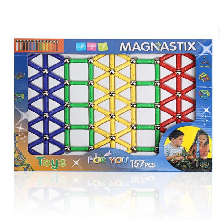 Magnastix Magnet Toy 157 PCS building set magnetic blocks and building