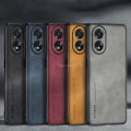 Vantime for OPPO A18 A38 A58 A78 4G Case Soft Pure Leather Slim Matte Back Cover. 