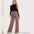 Grape Tie Waist Culottes Pant for Women. 